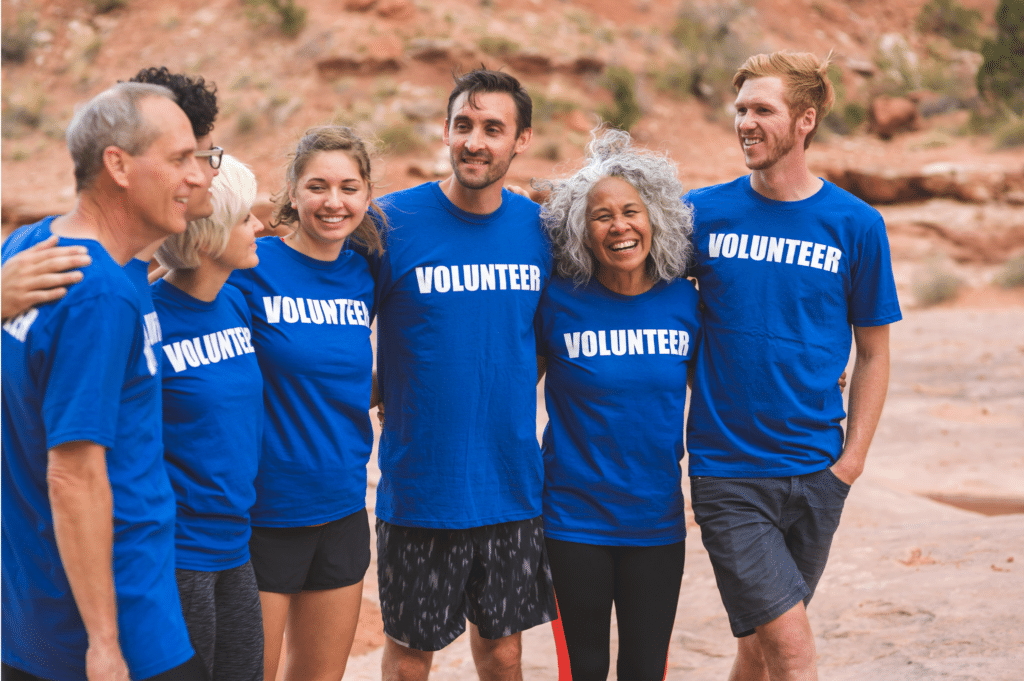 people volunteering to celebrate national recovery month